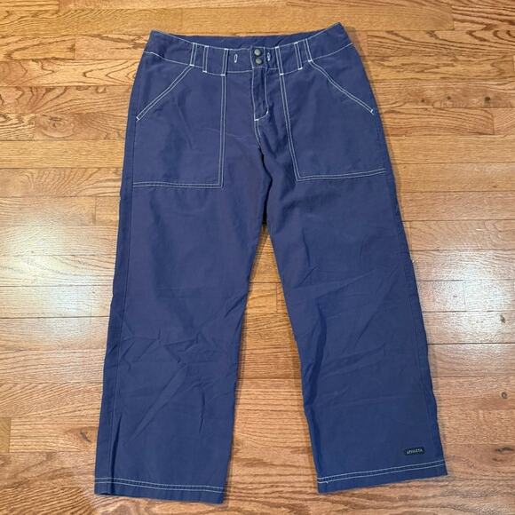 Ath Pants - Athleta Women’s Wide Leg Cropped Pants Purple Size 8